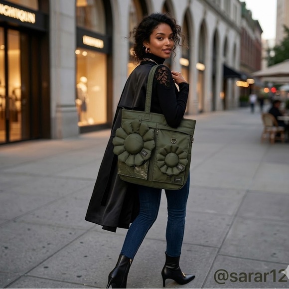 Rare Limited Edition: Takashi Murakami X Porter Yoshida &Co. Flower Helmet Tote - Picture 2 of 7